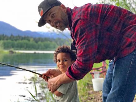 Wyatt’s first day fishing thanks to Uncle Jason, Local 528 member.