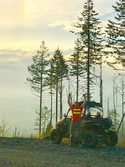 Rallying the side by side after a hard days work.